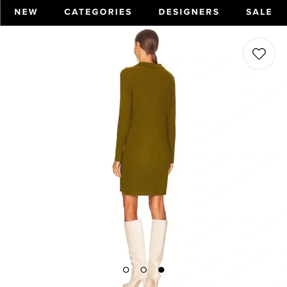 525 Button Down Shirt dress in Fir from Revolve - Picture 2 of 4